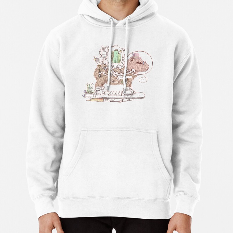 Capybara space suits Pullover Hoodie