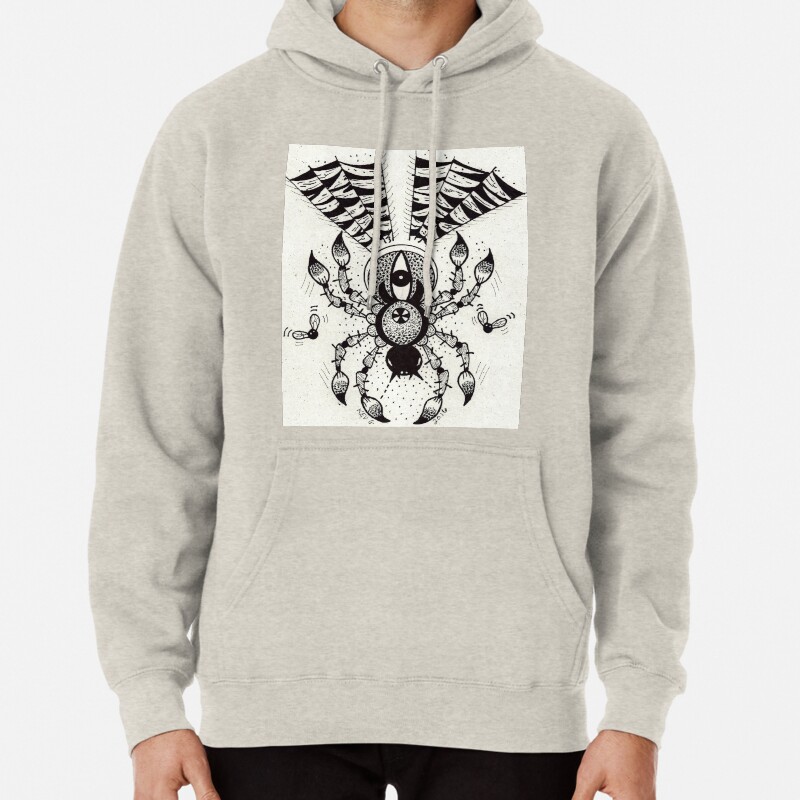 Black Spider - Art By Kev G Pullover Hoodie