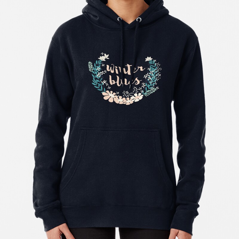 Winter Blues 004 Pullover Hoodie