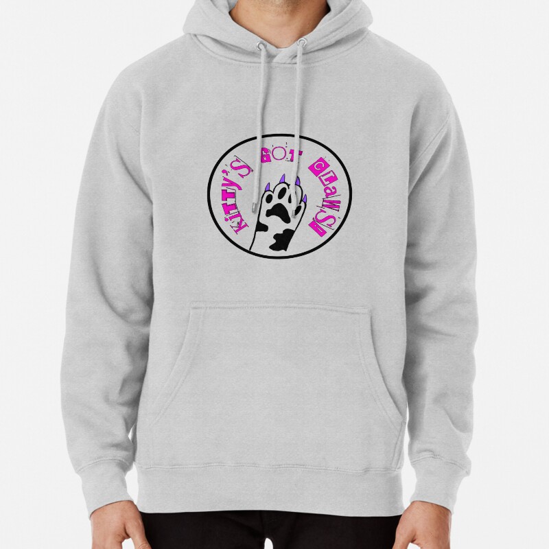 Kittys got claws (circle) Pullover Hoodie