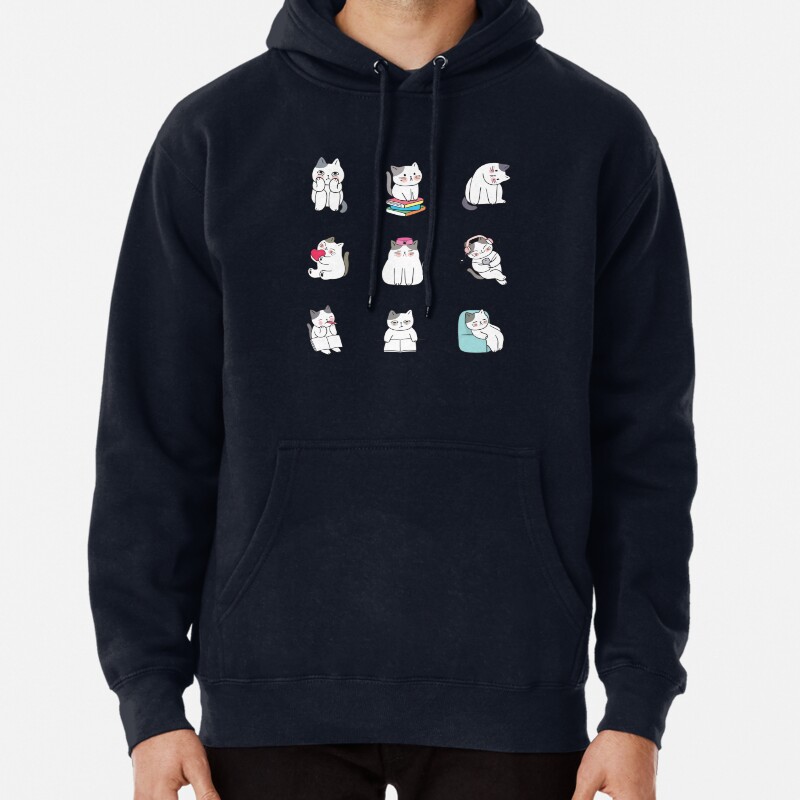 Cute Kawaii Cat  Pullover Hoodie
