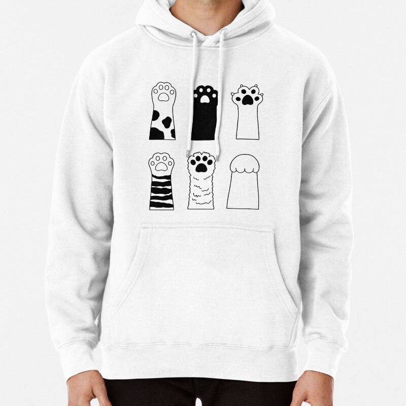 Cute cat paws - collection  Pullover Hoodie