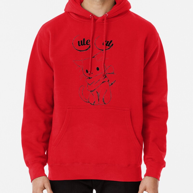 Cute cat says Pullover Hoodie