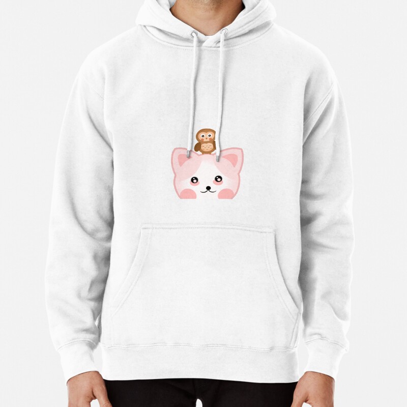 Cat and owl Pullover Hoodie
