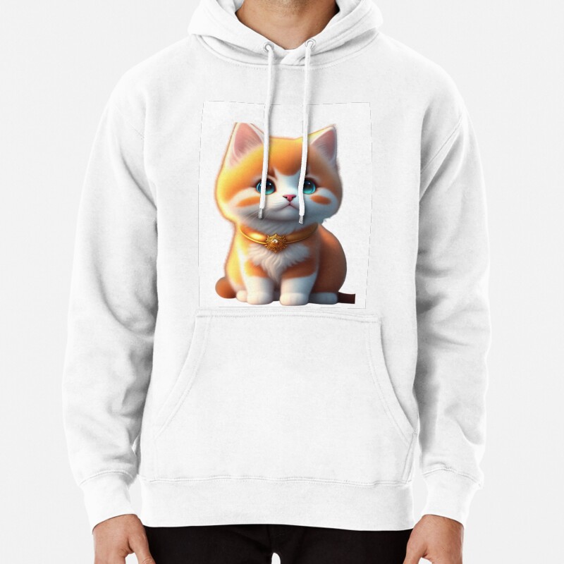 Cute Cat T-Shirt Pullover Hoodie