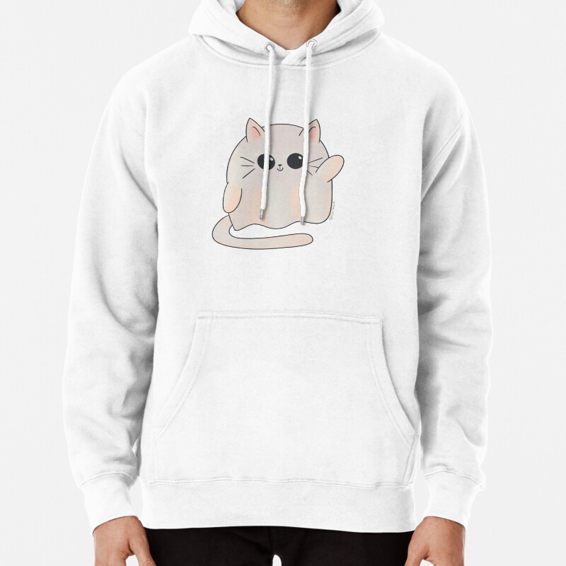 Ghost cat Pullover Hoodie