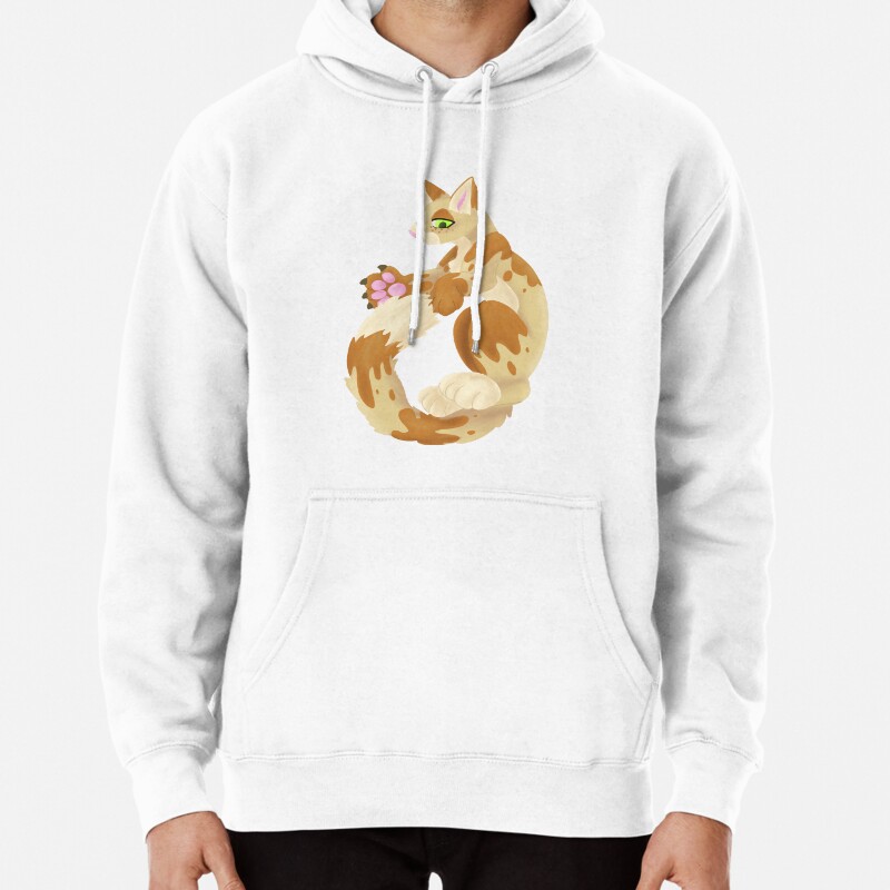 Carmel cat (no background) Pullover Hoodie