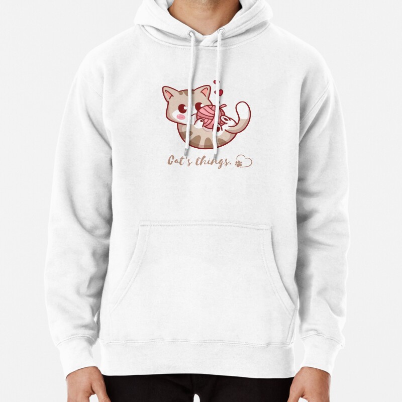 Cute Cat Yarn Pullover Hoodie