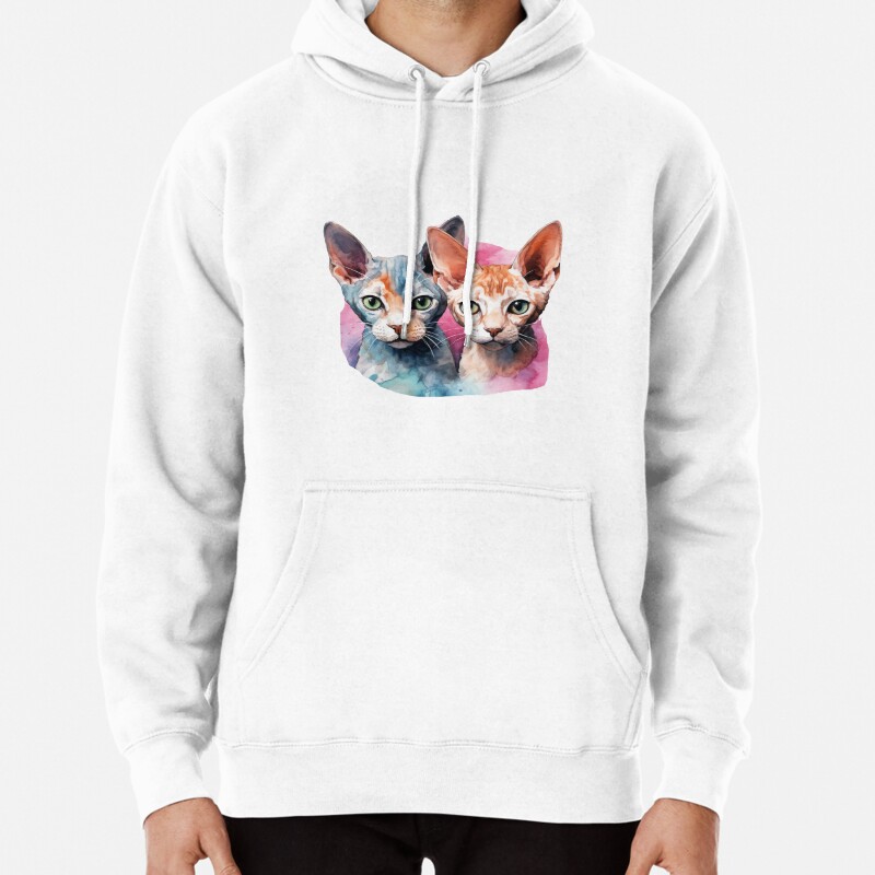 Devon Rex cat     Devon Rex cat cute design    Devon Rex cat mats, Devon Rex cat pet bandanas, Devon Rex cat cute Poster Pullover Hoodie