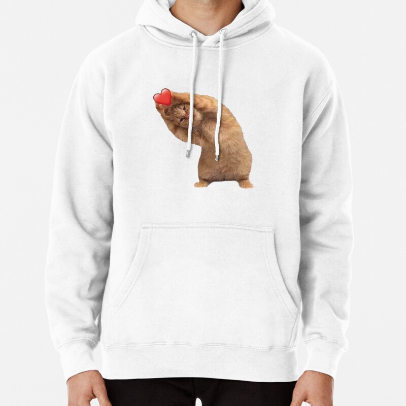 Cute Orange Cat Lover Pullover Hoodie