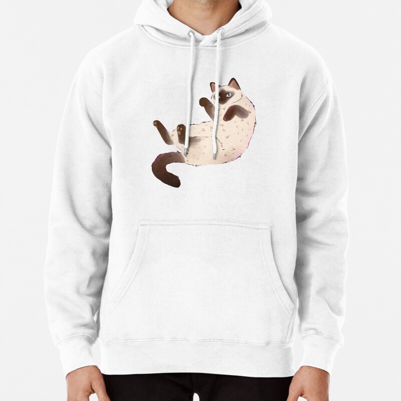 Cute Siamese cat cute  Pullover Hoodie