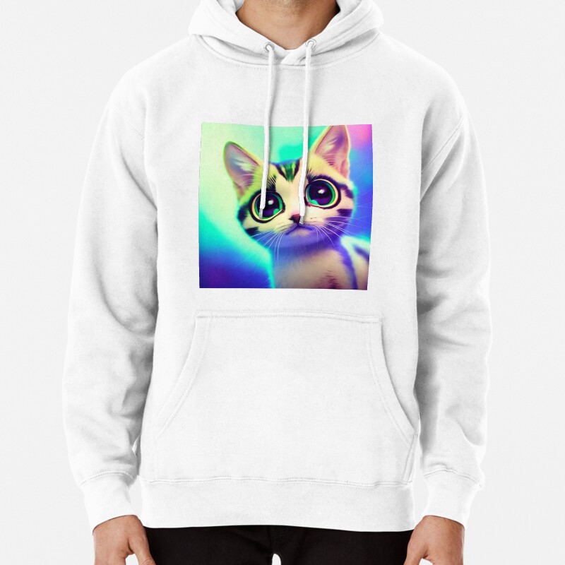 Cute Cat Miaw 453 Pullover Hoodie