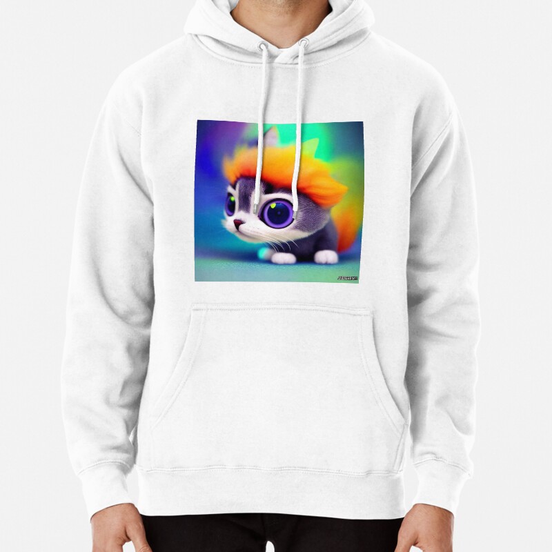 Cute Cat Miaw 556 Pullover Hoodie