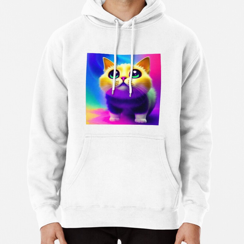 Cute Cat Miaw 607 Pullover Hoodie