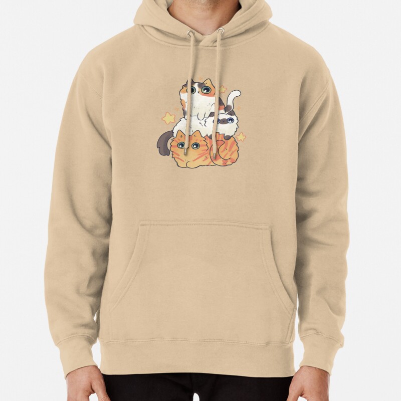 Cute cats stack  Pullover Hoodie