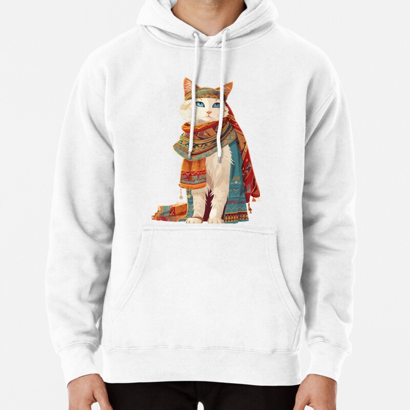 Cute Cat No3 Pullover Hoodie