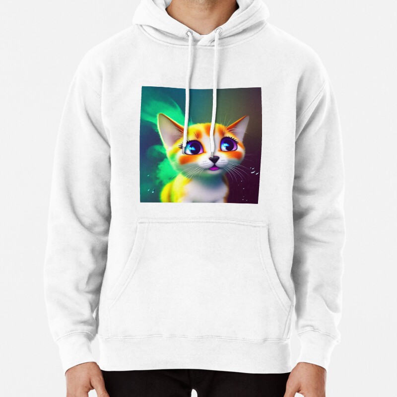 Cute Cat Miaw 136 Pullover Hoodie