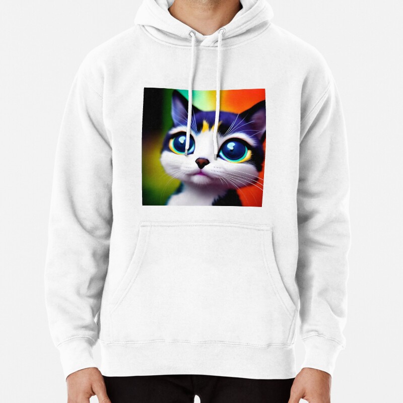 Cute Cat Miaw 530 Pullover Hoodie