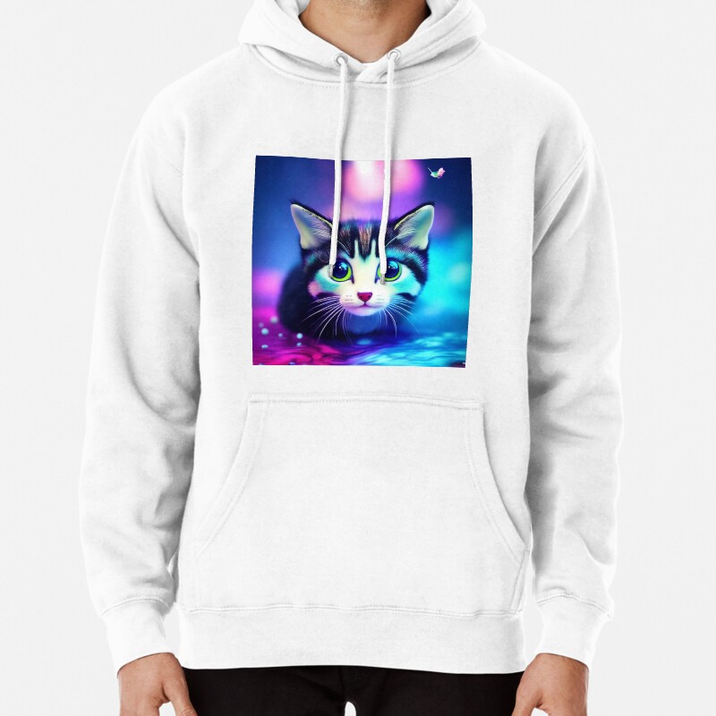 Cute Cat Miaw 615 Pullover Hoodie
