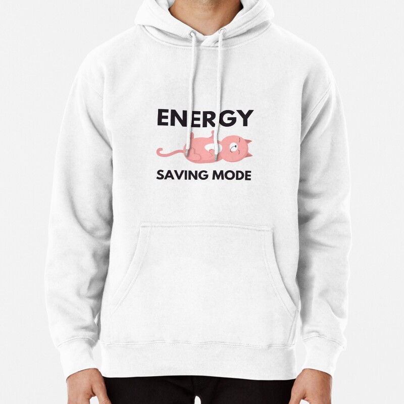 ENERGY SAVING MODE - SLEEPING CAT Pullover Hoodie