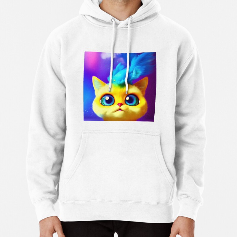Cute Cat Miaw 555 Pullover Hoodie