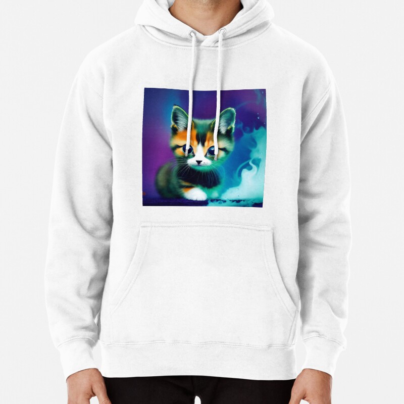 Cute Cat Miaw 483 Pullover Hoodie