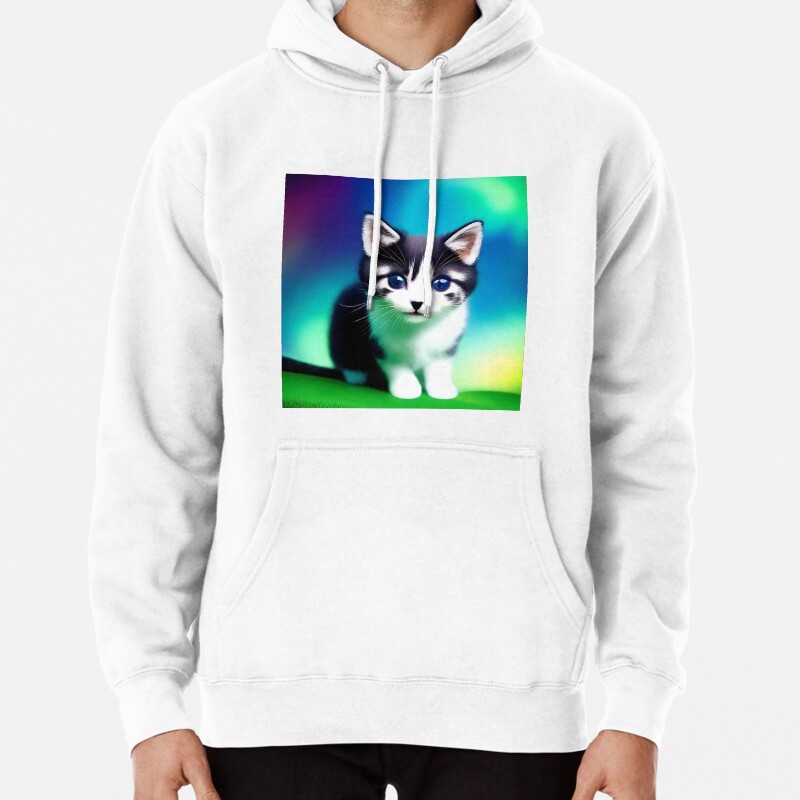 Cute Cat Miaw 680 Pullover Hoodie