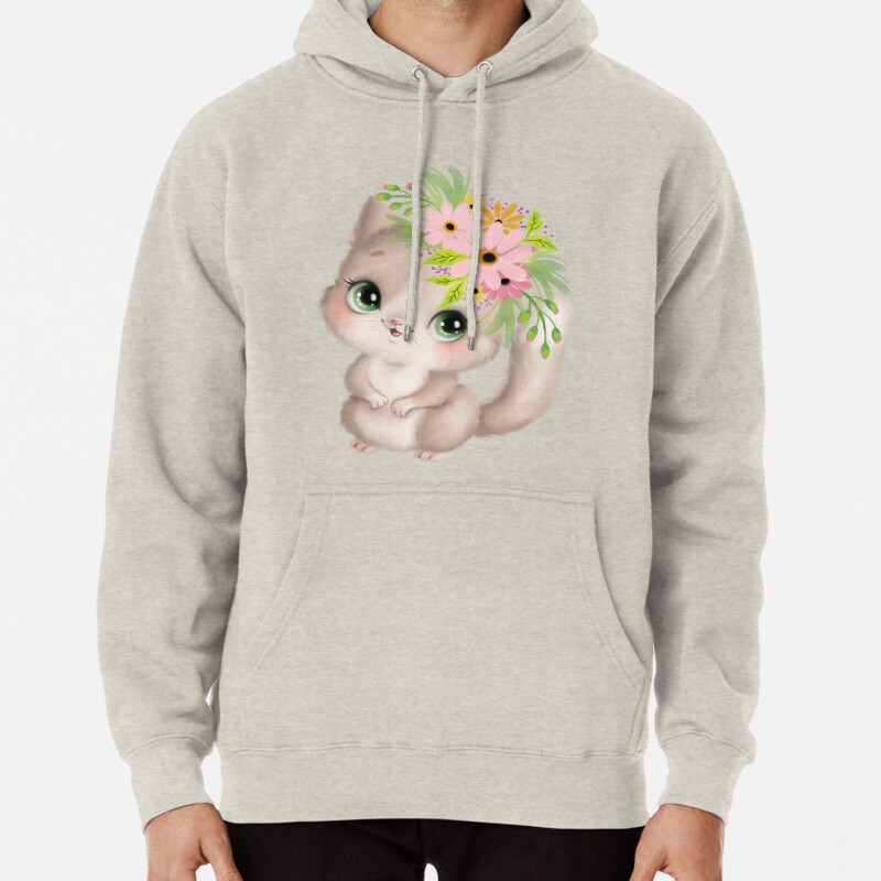 Cat Design Celebrating Feline Beauty and Enhancing the Feline Experience through Creative Design Pullover Hoodie