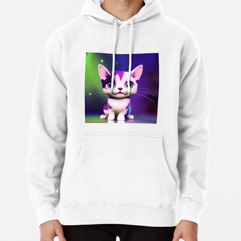 Cute Cat Miaw 587 Pullover Hoodie
