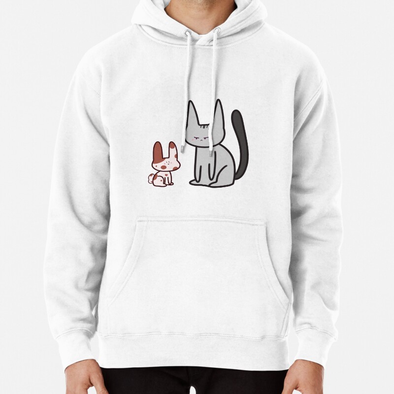 Cat and rabbit Pullover Hoodie