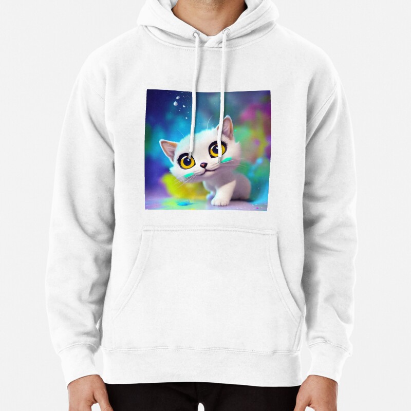 Cute Cat Miaw 533 Pullover Hoodie