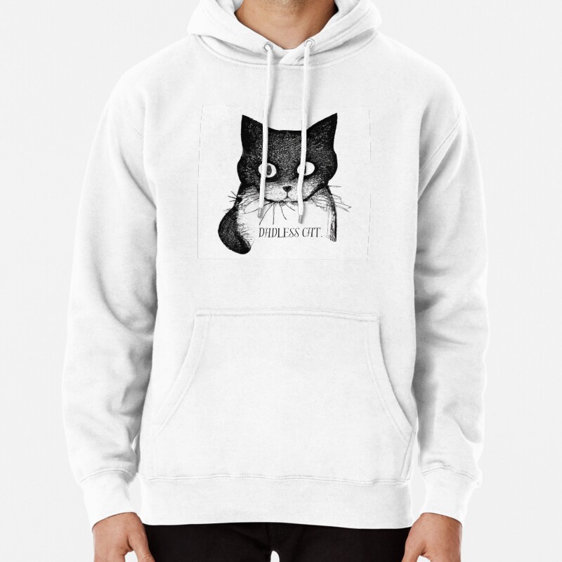 Dadless Cat Pullover Hoodie