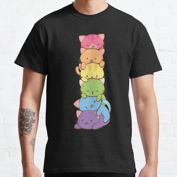 LGBT Gay Pride Flag Kawaii Rainbow Cats Classic T-Shirt