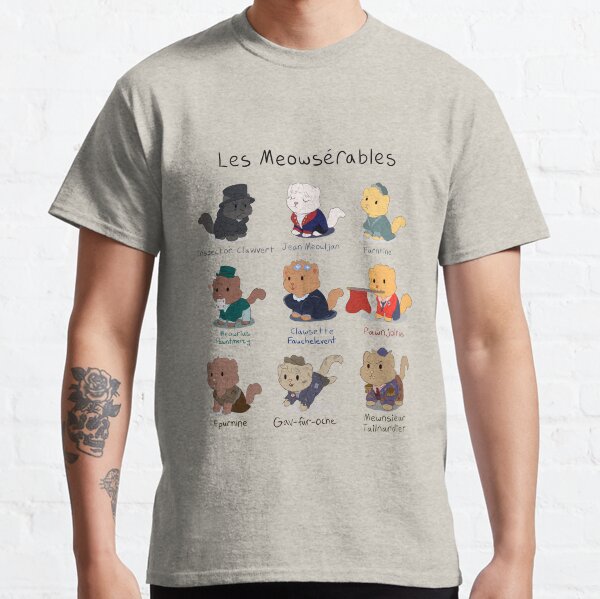 Cute Les Miserables Cat Pun (Les Meowserables) Classic T-Shirt