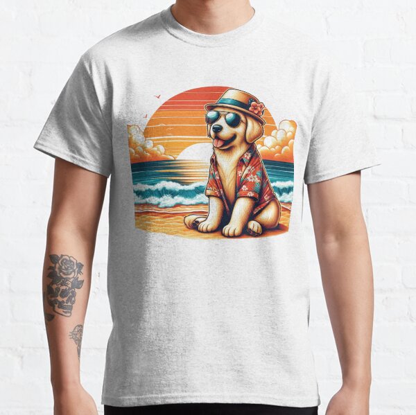 Golden Retriever Funny Summer Dog Classic T-Shirt