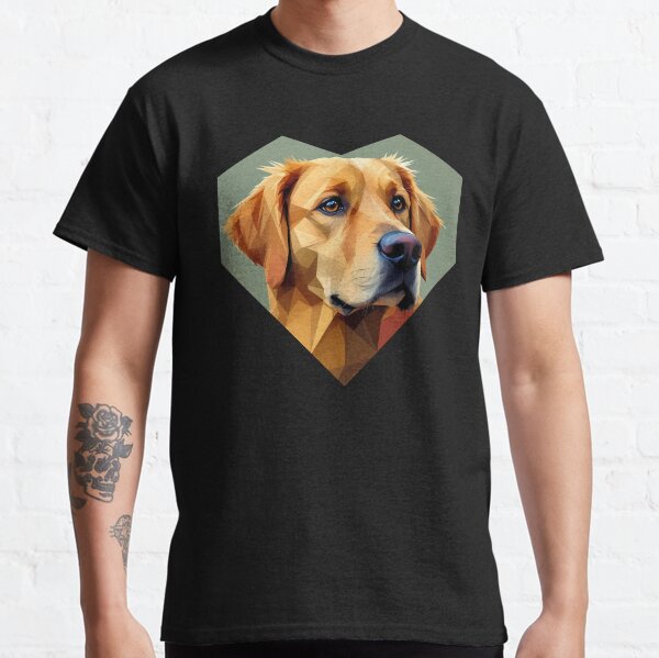 Golden Retriever Geometric Art - Modern Dog Lover Design Classic T-Shirt