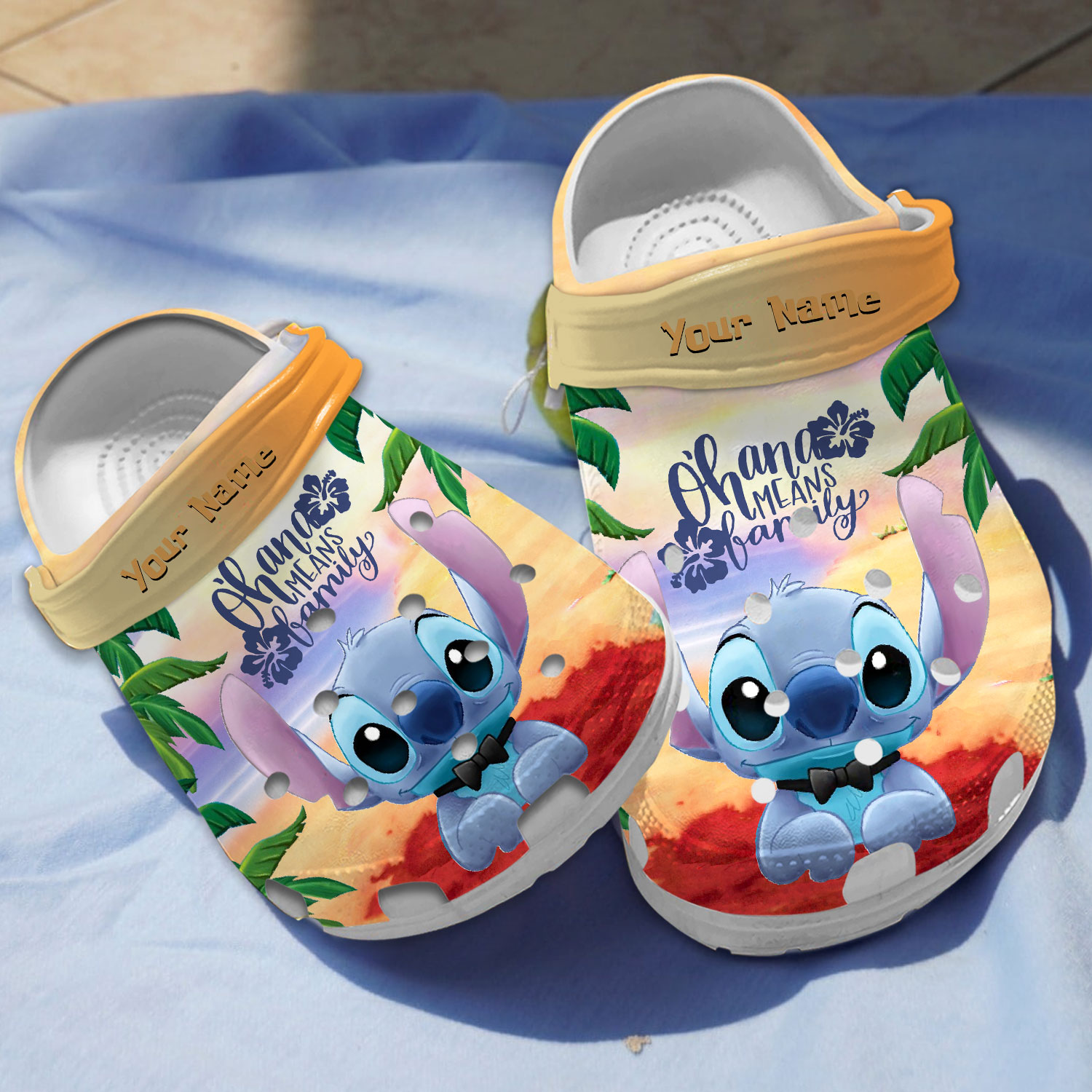 Cute Stitch Ohana Means Family Cartoon, Cute Stitch Ohana Crocs Clogs