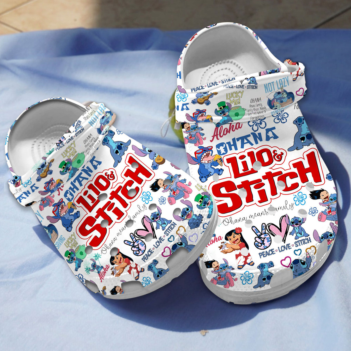 Happy Lilo And Stitch, Happy Lilo Crocs For Men Women And Kids Clogs