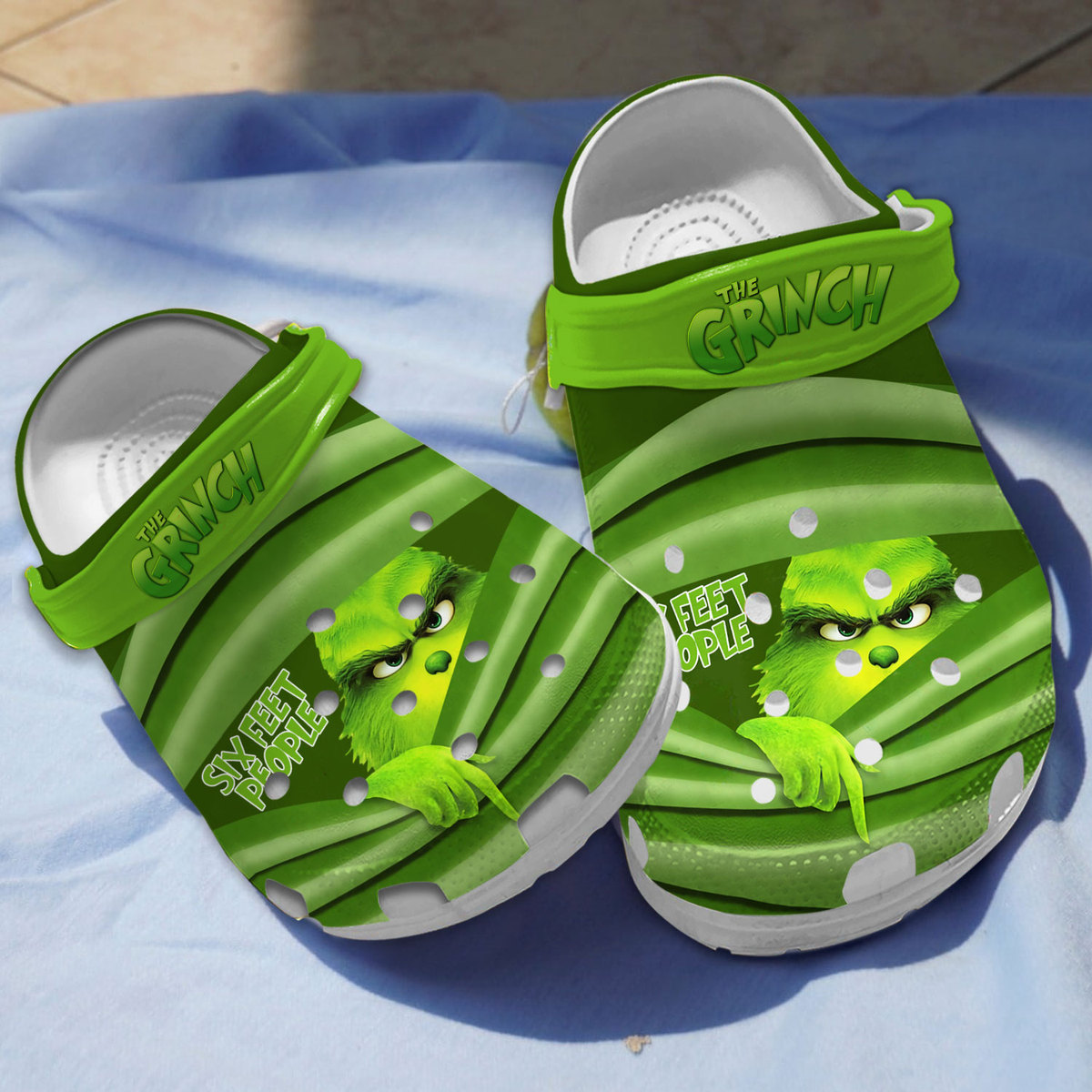 The Grinch Six Feet People Shoes Unisex, The Grinch Six Crocs Clogs