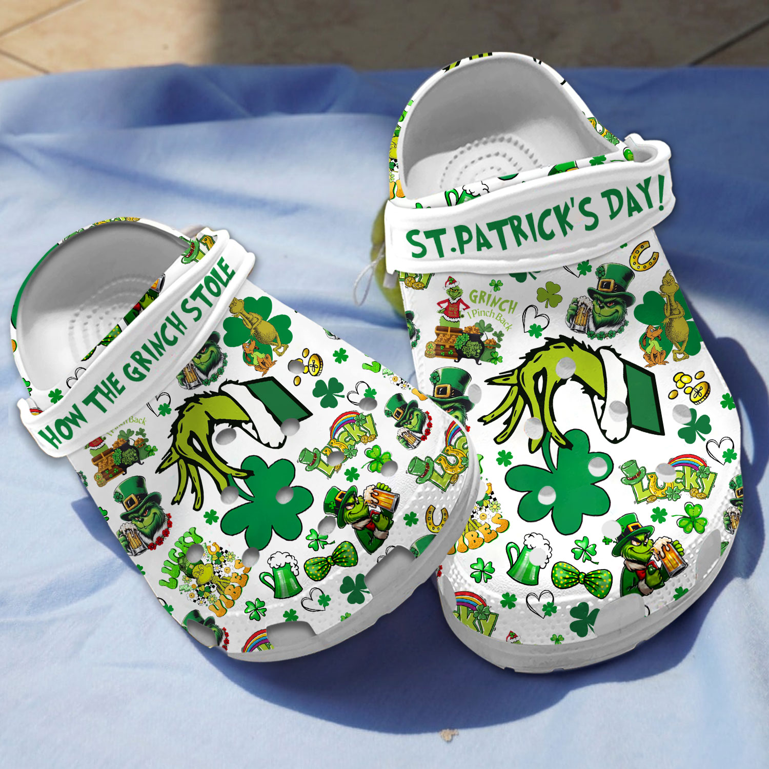 How The Grinch Stole St. Patrick Day, How The Grinch Crocs Clogs