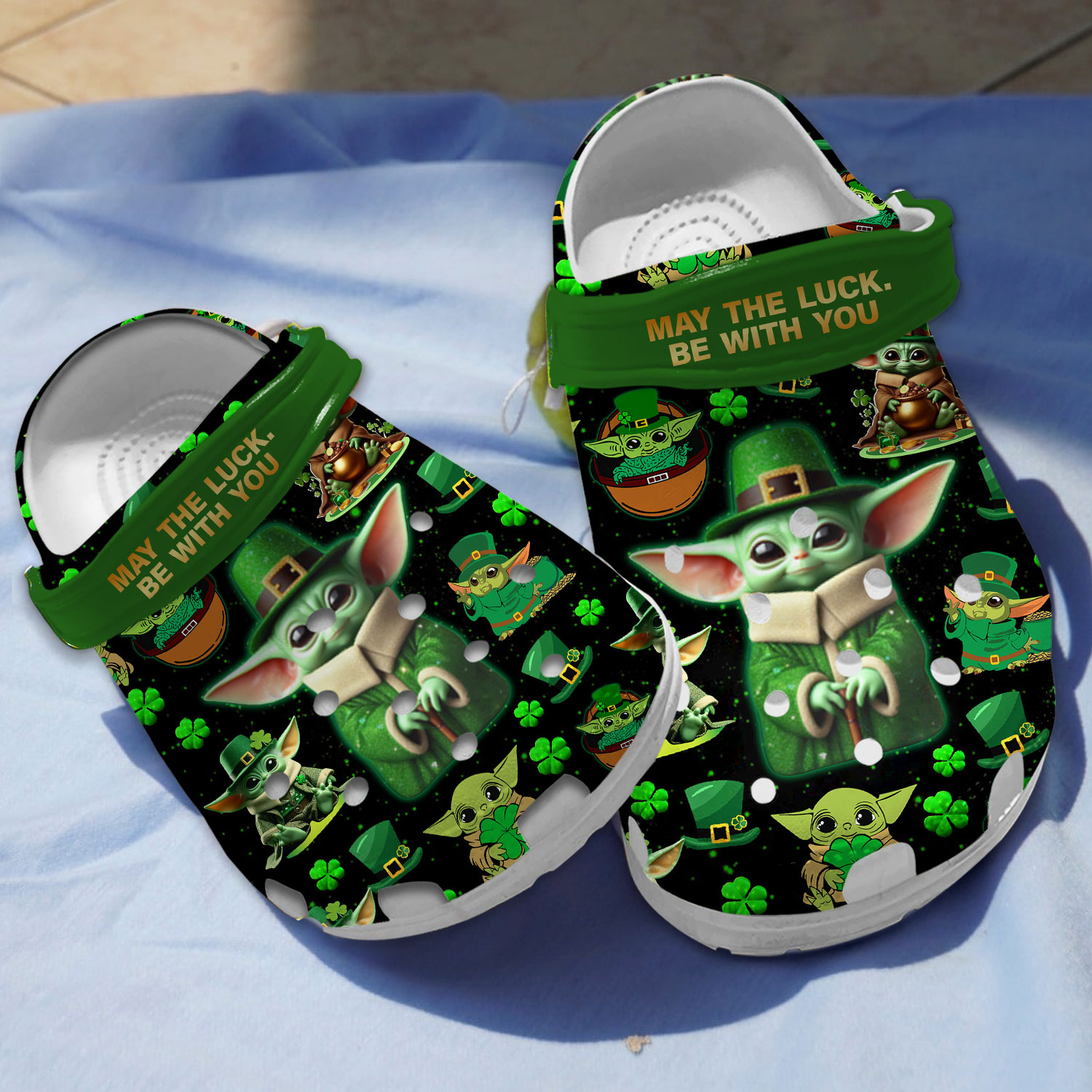 May The Luck Be With You Baby Yoda St Patrick Day, May The Luck Crocs Clogs