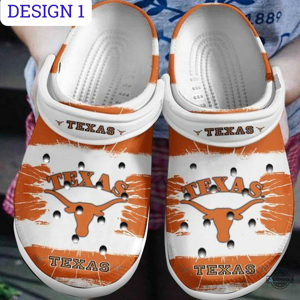 Texas Longhorns Logo Football Crocs, Texas Longhorns Logo Crocs Clogs