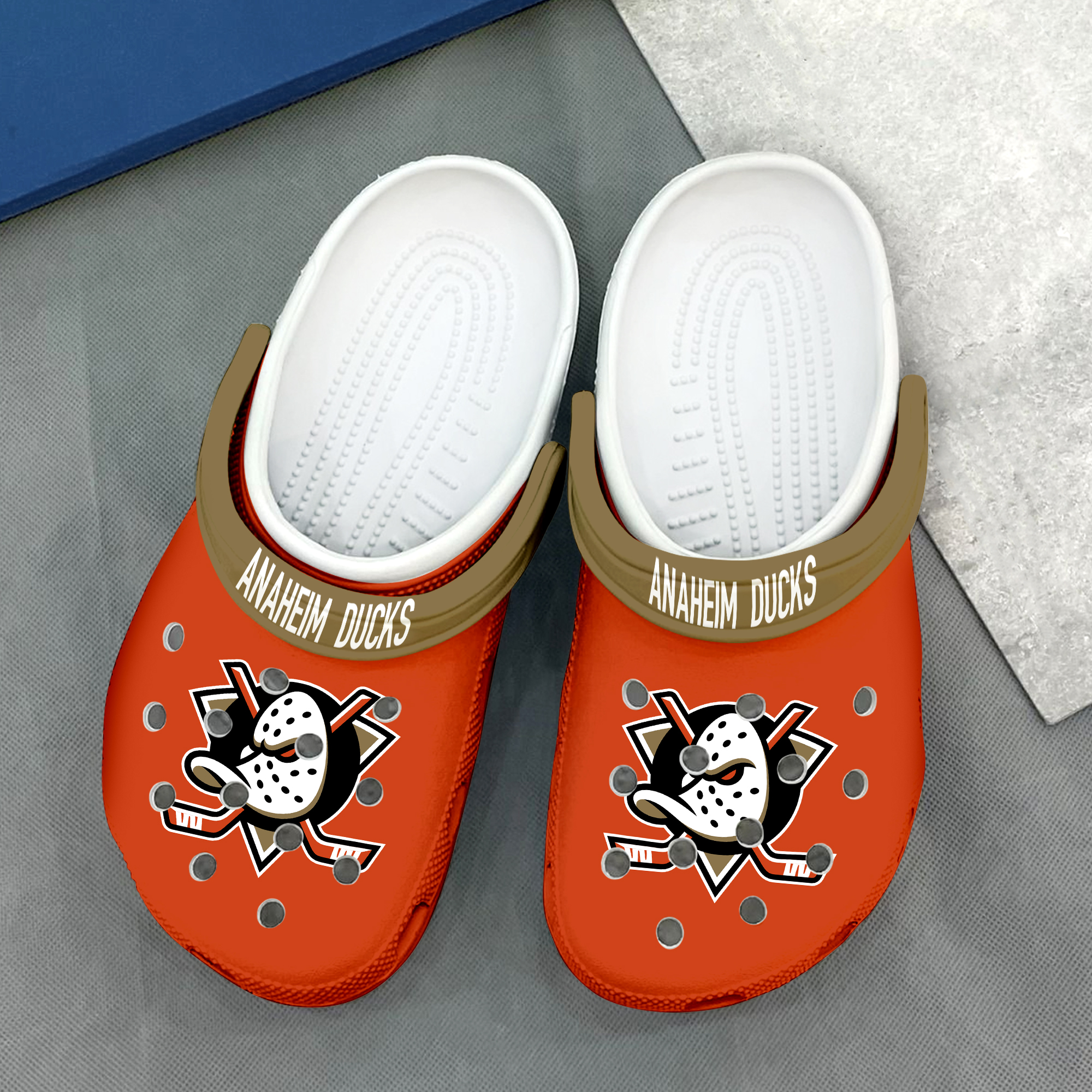 Anaheim Ducks Iconic Fan, Anaheim Ducks Iconic Crocs Clogs