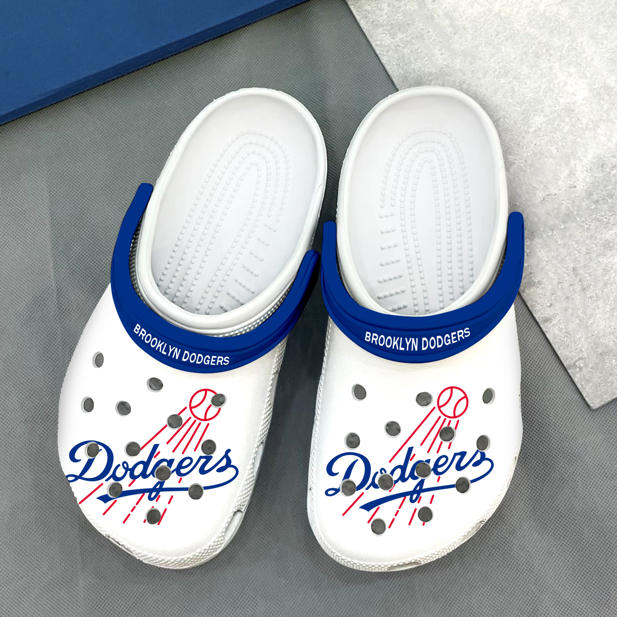 Brooklyn Dodgers Stylish Casual, Brooklyn Dodgers Stylish Crocs Clogs