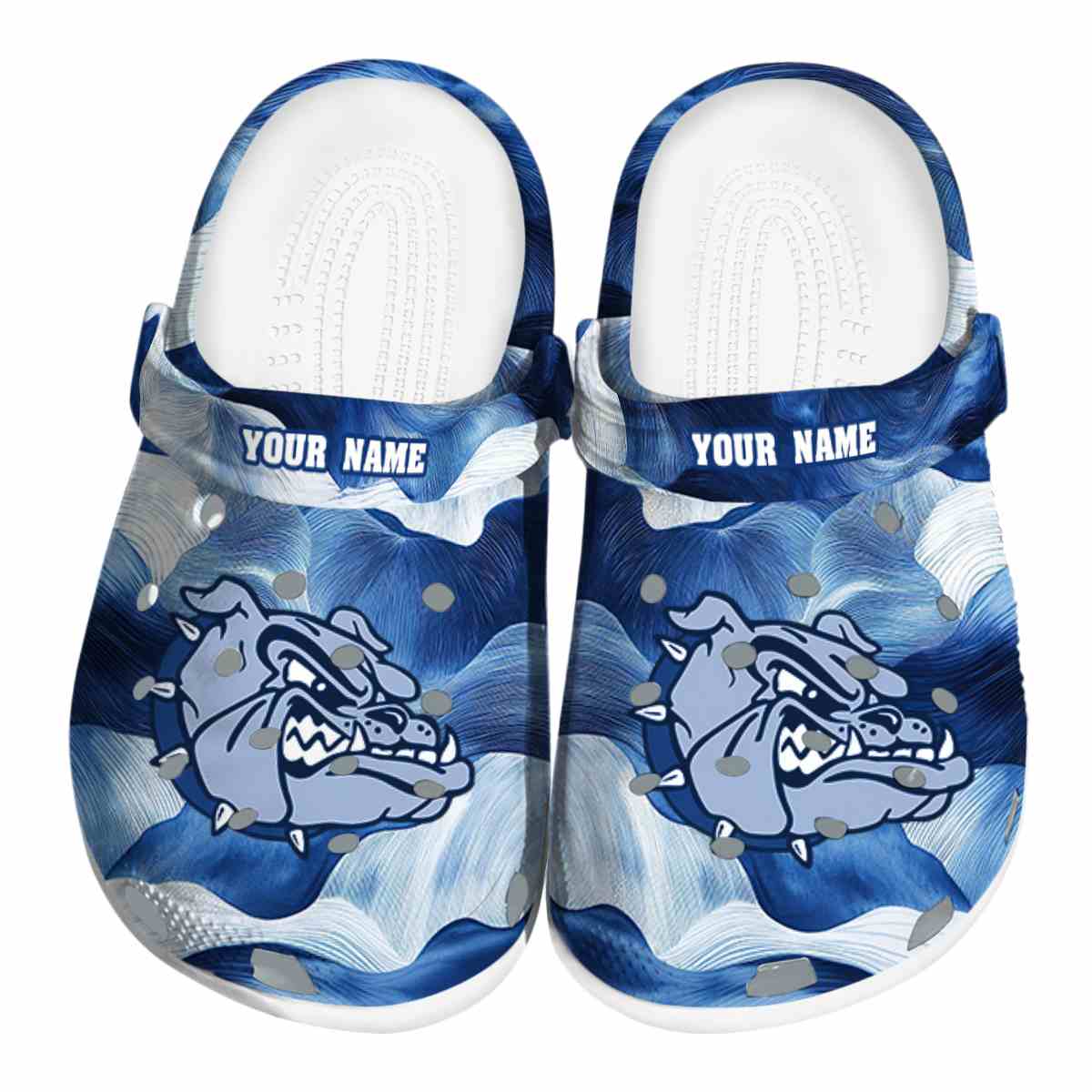 Gonzaga Bulldogs Ocean Waves, Gonzaga Bulldogs Ocean Crocs Clogs