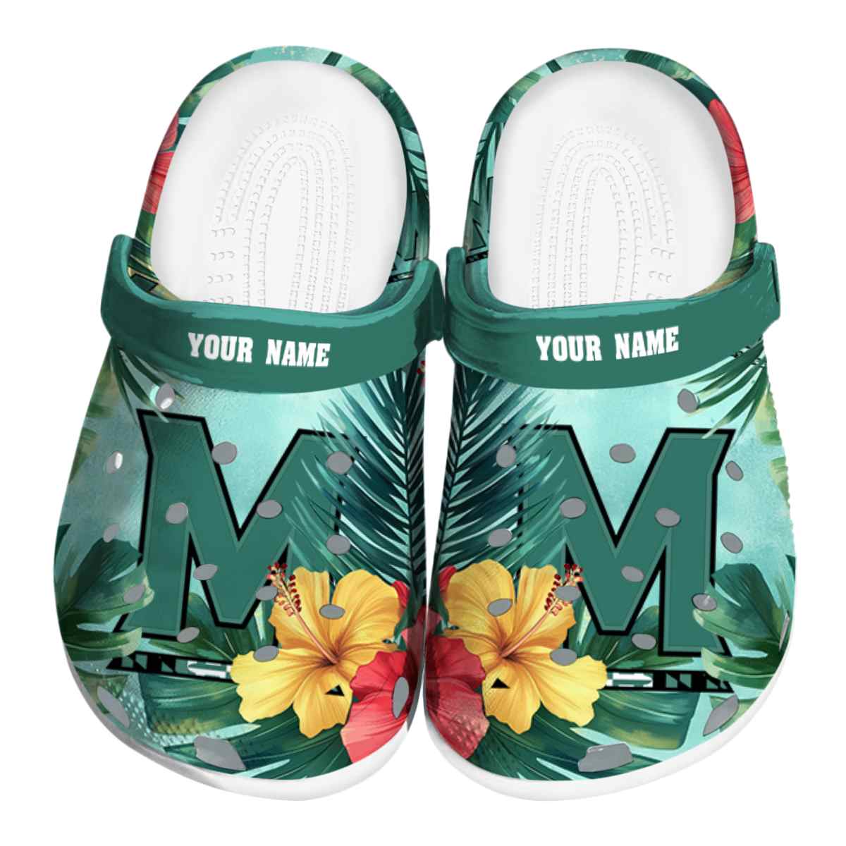 Maryland Terrapins Tropical Vibes, Maryland Terrapins Tropical Crocs Clogs