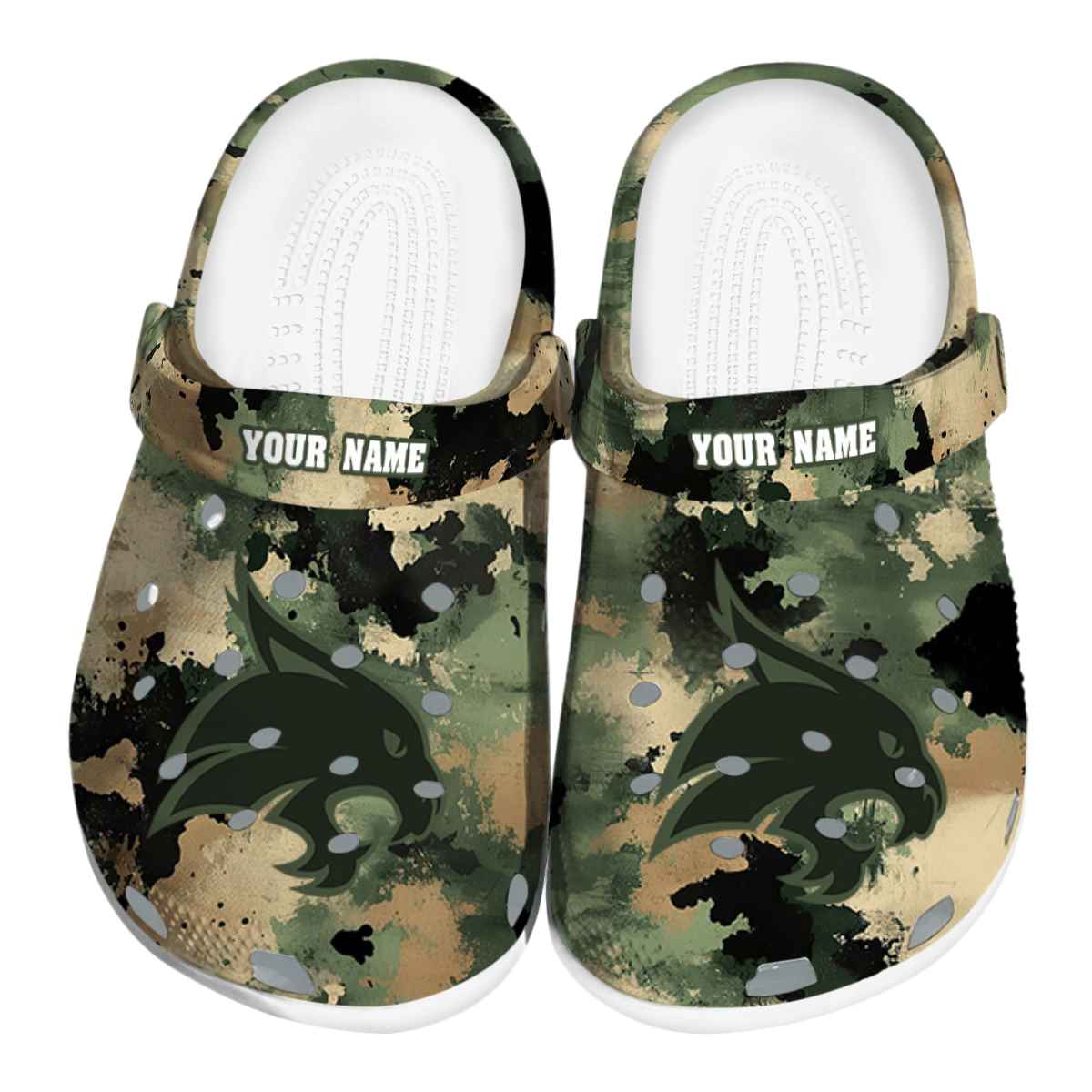 Texas State Bobcats Camouflage Craze, Texas State Bobcats Crocs Clogs