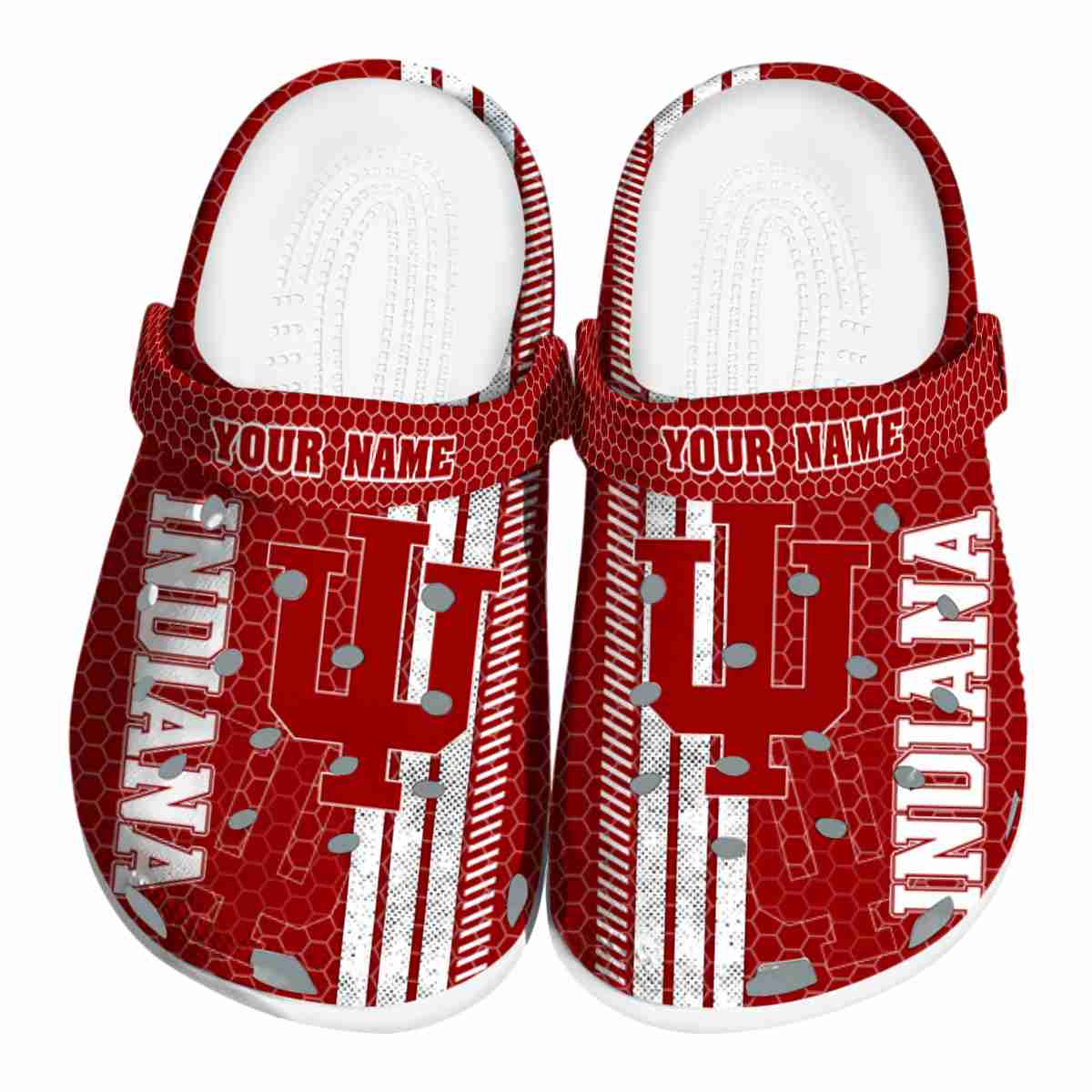 Indiana Hoosiers Contrasting Stripes, Indiana Hoosiers Contrasting Crocs Clogs