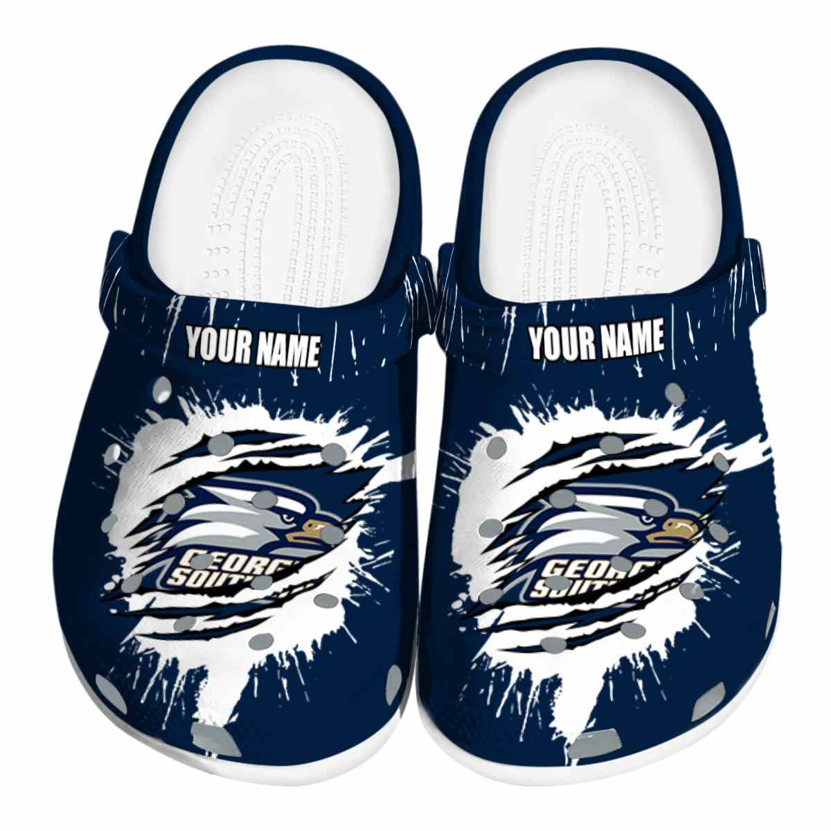 Georgia Southern Eagles Splash Motif, Georgia Southern Eagles Crocs Clogs