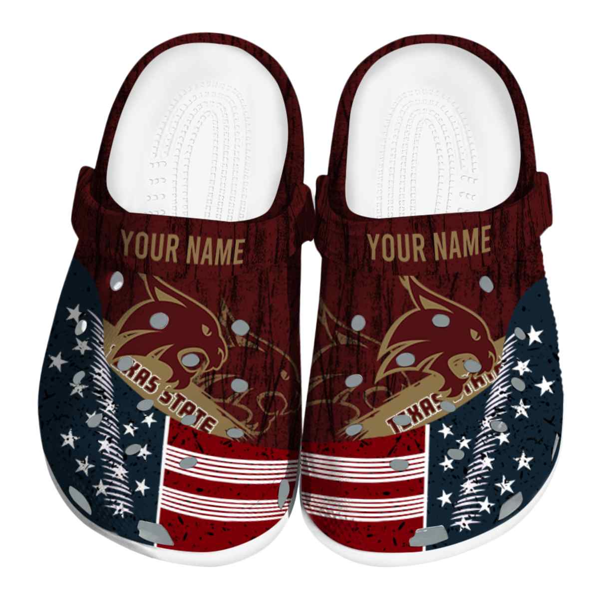 Texas State Bobcats Star,Texas State Bobcats Crocs Clogs